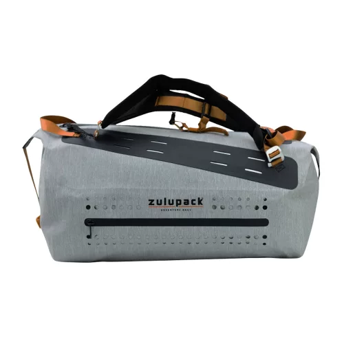 Wytrzymała IP66 wodoodporna torba na wędrówki i żeglugę – Rackham 40L Szary/Camel
