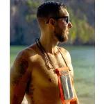 Pomarańczowe wodoodporne etui na telefon – Zulupack® Phone Pocket – IP68 do 3 m głębokości