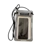 Szare, wytrzymałe wodoodporne etui na telefon – Zulupack® Phone Pocket – IP68 do 3 m głębokości