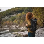 Czarny wodoodporny plecak na dłuższe podróże i przygody – Zulupack® Indy 40L