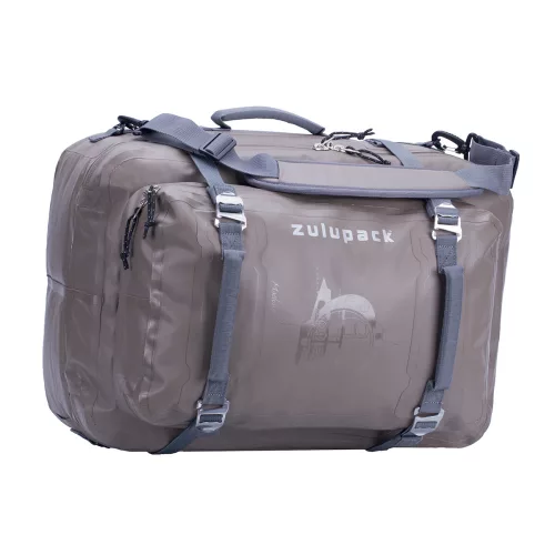 Wodoodporna torba podróżna dla aktywnych – Zulupack® Antipode 45L IP63 szara