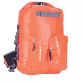 Pomarańczowy wodoodporny plecak na kilkudniowe wyprawy i sporty wodne – Zulupack® Nomad 35L IP67