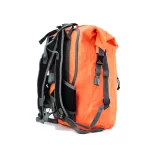 Pomarańczowy wodoodporny plecak na kilkudniowe wyprawy i sporty wodne – Zulupack® Nomad 35L IP67