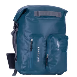Niebieski wodoodporny plecak na kilkudniowe wędrówki i sporty wodne – Zulupack® Nomad 35L IP67