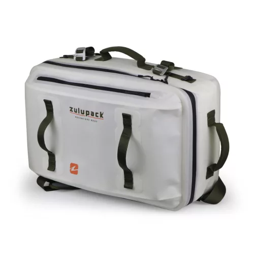 Wodoodporna torba podróżna Zulupack® Antipode 45L Cordura® IP63 – biała – praktyczna torba do podróży