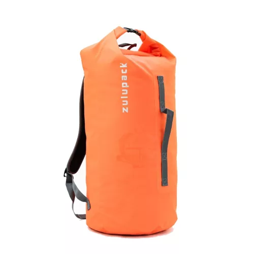 Plecak wodoodporny do kajaka, SUP-a i żeglarstwa – Zulupack® Tube 45L IP67 - pomarańczowy
