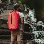 Plecak wodoodporny do kajaka, SUP-a i żeglarstwa – Zulupack® Tube 45L IP67 - pomarańczowy
